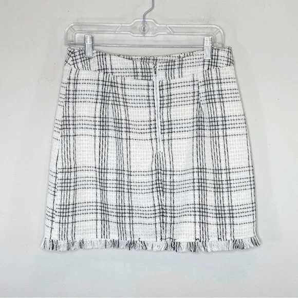 EUC Aqua White & Black Tweed Mini Skirt size M - Picture 5 of 5